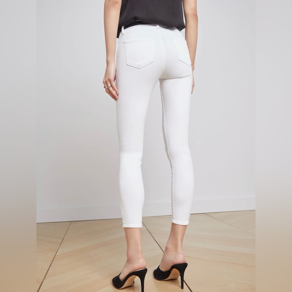 L'AGENCE Margot Skinny Jeans in Blanc‎ - Picture 2 of 10